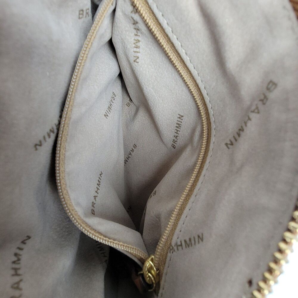 RARE Brahmin Stacy Bonnie Melbourne Collection Pecan Croc Leather Dr. Bag Set - Picture 16 of 16